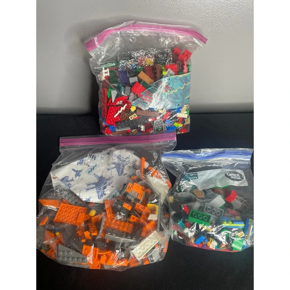 Bulk Building Bricks Lot Mixed Colors and Pieces 2lb 11oz Assorted Toy Bricks